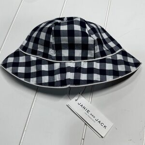 Janie & Jack Baby Girl Boy
Bucket Hat White Plaid Check